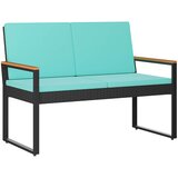  Set vanjskog namještaja 4 pcs Crna i Tirkizna poliratan | shoptok.hr