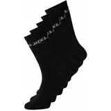 Jack & Jones Set 5 parov moških visokih nogavic 12179475 Črna