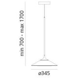 ARTEMIDE 0352030A-LED prigušiva viseći luster na sajli ORSA LED/20W/230V 3000K prečnika 24,5 cm | Eponuda.com