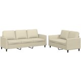 Maison Chic Sedežna garnitura - kavč 2-delna z blazinami krem umetno usnje, (21729416) | Shoptok.si