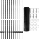 vidaXL Euro Ograda sa 22 U Stuba Siva 1.2x25 m Čelik | shoptok.hr