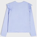 Sinsay Pamučna majica dugih rukava s volanima i šljokičastim aplikacijama Frozen | shoptok.hr