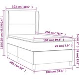 S oprugama i madracem tamnosmeđi 100 x 200 cm od tkanine | shoptok.hr
