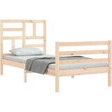  Posteljni okvir z vzglavjem 2FT6 trden les, (20905532) | Shoptok.si