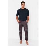 Trendyol Men's Navy Red Plaid Regular Fit Woven Pajama Bottoms Cene'.'