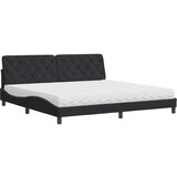 vidaXL Krevet s madracem crni 200x200 cm baršunasti | shoptok.hr
