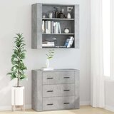  Visoka omara betonsko siva inženirski les, (20653557) | Shoptok.si