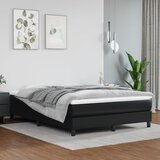 vidaXL Box spring postelja z vzmetnico črn 140x200 cm umetno usnje Cene