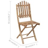  5-dijelni sklopivi vrtni blagovaonski set od bambusa | shoptok.hr