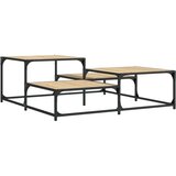 vidaXL klubska mizica sonoma hrast 107x107x40 cm inženirski les | Shoptok.si