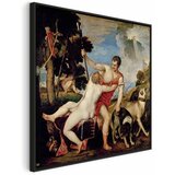  Slika - Titian – Venus and Adonis 40x40 U crnom drvenom okviru | shoptok.hr