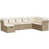 vidaXL 8-dijelni set vrtnih sofa od poliratana s jastucima bež | shoptok.hr