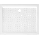 vidaXL Podloga za tuširanje s točkicama bijela 90 x 70 x 4 cm ABS | shoptok.hr