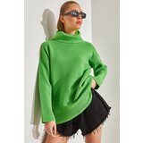 Bianco Lucci Women's Turtleneck Ottoman Knit Oversize Knitwear Sweater | ePonuda.com
