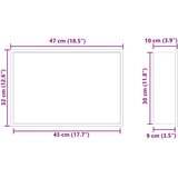  Ničica za tuš Crna 45 x 30 x 9,5 cm Nehrđajući čelik | Shoptok.si
