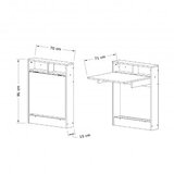 Hanah home Zloljiva miza Ilmon (Bela) | Shoptok.si