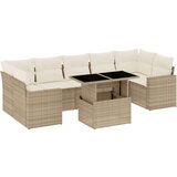 vidaXL 8-dijelni set vrtnih sofa od poliratana s jastucima bež | shoptok.hr