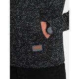 Ombre Bluza męska nierozpinana kangurka z kapturem - grafitowy melanż | shoptok.hr