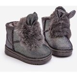 Boto Children's snow boots with fur lining and ear details gray Betty | shoptok.hr