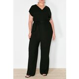 Trendyol Curve Black Belted Wide Leg Woven Overalls | ePonuda.com