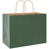  Papirnate vrećice 250 kom s ručkama zelene 32x17x25 cm | shoptok.hr