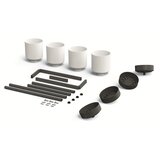 Prosperplast Bloomie Stand stalak za cvijeće s 4 posude 125 × 55 × 81,5 cm – bijeli/crni | shoptok.hr