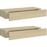 vidaXL zidne police s ladicama 2 kom boja hrasta 60 x 23,5 x 10 cm MDF | shoptok.hr