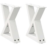 Noge kavne mize 2 kosa Bela 40x(30-31,3) cm Jeklo | Shoptok.si