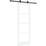vidaXL Drsna vrata s kompletom opreme 'ORKDAL'Bela 73.5x211 cm, Notranja vrata s steklom 'ORKDAL'Bela 73.5x211x4 cm | Shoptok.si
