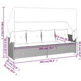  5-dijelna vrtna garnitura od poliratana s jastucima crna | shoptok.hr