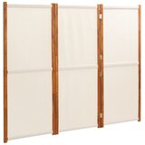 Sobna pregrada s 3 panela krem bijela 210 x 180 cm | shoptok.hr