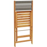 3-dijelni bistro set od polipropilen i masivnog drva sivi | shoptok.hr