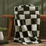 Catherine Lansfield Bela/zelena odeja 130x170 cm Cosy Soft Checkerboard – | Shoptok.si