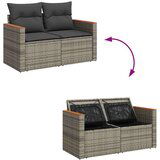 vidaXL 11-dijelni set vrtnih sofa poliratan i bagrem s jastucima sivi | shoptok.hr