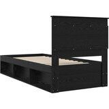  Okvir za krevet Crna 90 x 190 cm Čvrsto borovo drvo | shoptok.hr