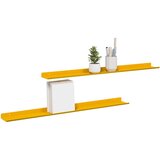  Ležeča polica 2 pcs Gorčična rumena 80 x 9 x 2,5 cm Jeklo, (5000200538) | Shoptok.si