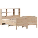 vidaXL Krevet s regalom za knjige bez madraca 120x190 cm od borovine | shoptok.hr