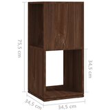  Rotirajući ormarić boja hrasta 34,5x34,5x75,5 cm iverica | shoptok.hr