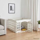  Igraonica za pse s 4 panela Bijela 63 x 63 x 40 cm Plastika Cijene