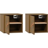 Zidni ormarići 2 kom boja meda 31,5x30x30 cm masivna borovina | shoptok.hr