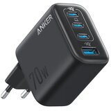 Anker Zolo punjač 70W crni 4 porta, 3x USB-C, 1x USB-A | shoptok.hr