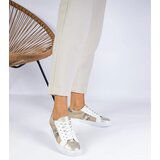 Gemre Women's gold sneakers with animal motif Walorin | shoptok.hr
