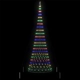 vidaXL LED božično drevesce večbarvno 138.5 x 138.5 x 399 cm Kovina | Shoptok.si