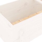  Povišena vrtna gredica bijela 121 x 50 x 57 cm masivna borovina | shoptok.hr