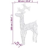 Božični severni jeleni 3 kosi 60x16x100 cm iz akrila, (20707842) | Shoptok.si