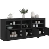  Komoda z LED lučkami črna 162x37x67 cm | Shoptok.si