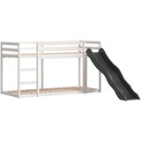 Krevet na kat s toboganom i ljestvama bijeli 90x190 cm borovina | Eponuda.com