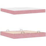  Okvir kreveta s madracem s madracem 2 pcs Ružičasta Baršun | shoptok.hr