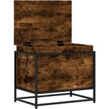  Kutija za pohranu s poklopcem dimljeni hrast 60x40x51,5 cm | shoptok.hr