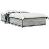 vidaXL Okvir za krevet boja hrasta 90x200 cm konstruirano drvo i metal | shoptok.hr